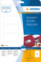 HERMA QR-Code Etiketten A4 80x40 mm weiß Papier matt blickdicht 300 St. - Weiß - Selbstklebendes Druckeretikett - 80 x 40 mm - Papier - Laser/Inkjet - Dauerhaft