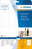 HERMA QR-Code Etiketten A4 40x40 mm quadratisch weiß Papier matt blickdicht 600 St. - Weiß - Selbstklebendes Druckeretikett - A4 - Papier - Laser/Inkjet - Dauerhaft