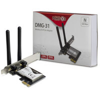 Inter-Tech DMG-31 - Eingebaut - Kabellos - PCI Express - WLAN - Wi-Fi 4 (802.11n) - 300 Mbit/s
