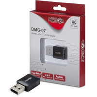 Inter-Tech DMG-07 - Kabellos - USB - WLAN / Bluetooth - Wi-Fi 5 (802.11ac) - 650 Mbit/s - Schwarz
