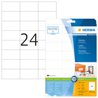HERMA Etiketten Premium A4 70x37 mm weiß Papier matt 600 St. - Weiß - Selbstklebendes Druckeretikett - A4 - Papier - Laser/Inkjet - Dauerhaft