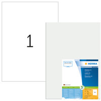 HERMA A3-Etiketten Premium 297x420 mm weiß Papier matt 100 St. - Weiß - Rechteck - Dauerhaft - A3 - Papier - Matte