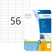 HERMA Etiketten Premium A4 52.5x21.2 mm weiß Papier matt 1400 St. - Weiß - Rechteck - Dauerhaft - Papier - Matte - Laser/Inkjet