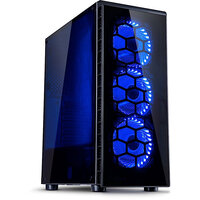 Inter-Tech CXC2 - Tower - PC - Schwarz - ATX - ITX - micro ATX - Gehärtetes Glas - Blau