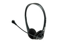 Equip Stereo-Headset mit Stummschaltung - Kopfhörer - Kopfband - Büro/Callcenter - Schwarz - Binaural - 1,8 m