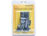 P-89177 | Delock PCI Express card 4 x serial, 1x parallel - Adapter Parallel/Seriell - PCI Express x1 | Herst. Nr. 89177 | Controller | EAN: 4043619891771 |Gratisversand | Versandkostenfrei in Österrreich