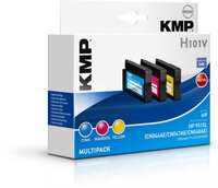 KMP H101V - Tinte auf Pigmentbasis - Cyan - Magenta - Gelb - HP - Officejet Pro 251dw - 276dw - 8100 - 8600 - 8610 - 8615 - 8616 - 8620 - 8630 - 8640 - 8660 - Tintenstrahldrucker - 30 ml