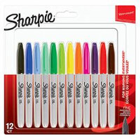 Sharpie 2065404 - Mehrfarben - Fein - 1 mm - Karton - Keramik - Stoff - Folie - Leder - Metall - Papier - Kunststoff - Stein - Holz - 12 Stück(e) - Sichtverpackung