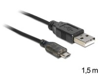 P-83272 | Delock USB 2.0-A - USB micro-B - 1.5m - 1,5 m - USB A - Micro-USB B - USB 2.0 - Männlich/Männlich - Schwarz | Herst. Nr. 83272 | Kabel / Adapter | EAN: 4043619832729 |Gratisversand | Versandkostenfrei in Österrreich