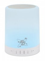 Manhattan Sound Science LED-Bluetooth-Lautsprecher - Kabellose Musikwiedergabe - LED-Licht mit drei Helligkeitsstufen und sechs Farben - integrierte Bedienelemente - MicroSD-Kartenslot - 3,5-mm-Klinkenbuchse - Neodym - 4 cm - 3 W - 150 - 18000 Hz - Verkab