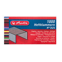 Herlitz 8760514 - 1000 Heftklammern - 24/6 - Metall