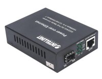 Intellinet Gigabit PoE+ Medienkonverter - 1000Base-T RJ45-Port auf SFP-Port - PoE+ Injektor - 1000 Mbit/s - 1000Base-T - IEEE 802.3,IEEE 802.3ab,IEEE 802.3af,IEEE 802.3at,IEEE 802.3u - Gigabit Ethernet - 10,100,1000 Mbit/s - Voll - Halb