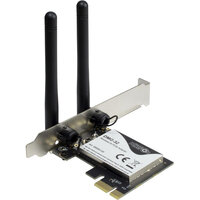 Inter-Tech DMG-32 - Eingebaut - Kabellos - PCI Express - WLAN - 650 Mbit/s - Schwarz - Silber