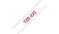P-TZE222 | Brother Schriftband 9mm - Rot aud Weiss - TZe...