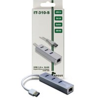 GRATISVERSAND | P-88885471 | Inter-Tech Argus IT-310-S - USB 3.2 Gen 1 (3.1 Gen 1) Type-A - RJ-45,USB 3.2 Gen 1 (3.1 Gen 1) Type-A - Grau - Aluminium - LAN,USB - Gigabit Ethernet | HAN: 88885471 | USB-Hubs | EAN: 4260455644174