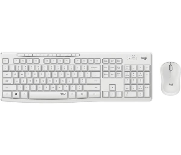 P-920-009819 | Logitech MK295 Silent Wireless Combo - Volle Größe (100%) - USB - QWERTZ - Weiß - Maus enthalten | 920-009819 | PC Komponenten