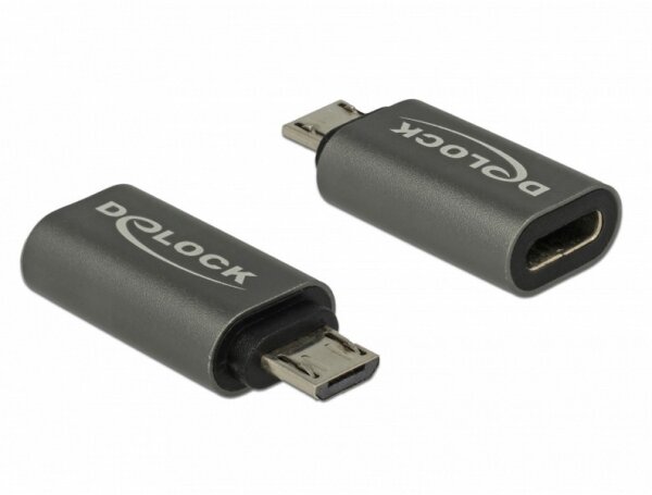 P-65927 | Delock 65927 - USB 2.0 Micro-B - USB Typ-C - Anthrazit | 65927 | Zubehör