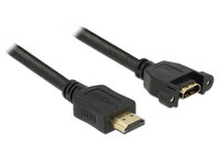 P-85102 | Delock 1m 2xHDMI - 1 m - HDMI Typ A (Standard) - HDMI Typ A (Standard) - Schwarz | 85102 | Zubehör