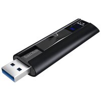 SanDisk Extreme Pro. Kapazität: 256 GB, Geräteschnittstelle: USB Typ-A, USB-Version: 3.2 Gen 1 (3.1 Gen 1), Lesegeschwindigkeit: 420 MB/s, Schreibgeschwindigkeit: 380 MB/s. Formfaktor: Dia. Passwortschutz. Gewicht: 17 g. Produktfarbe: Schwarz