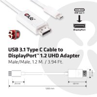 P-CAC-1517 | Club 3D USB 3.1 Typ C Kabel 1.2 M auf...