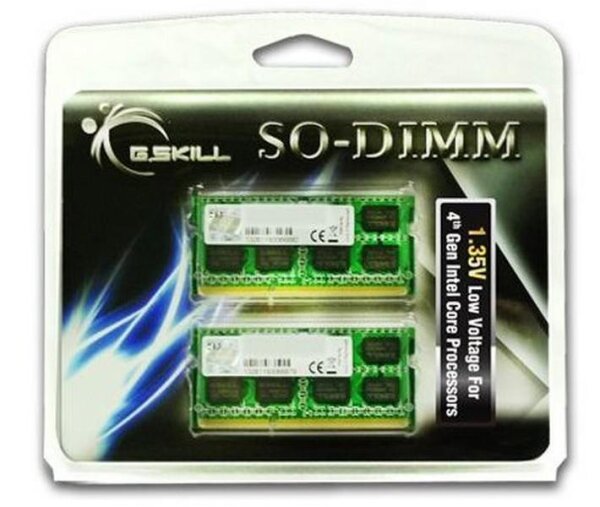G.Skill 8GB DDR3-1600 - 8 GB - 2 x 4 GB - DDR3 - 1600 MHz - 204-pin SO-DIMM