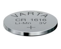 P-06616101401 | Varta Lithium Coin Cr1616 Bli 1 Knopfzelle Cr 1616 Lithium 55 mAh 3 V 1 St. - Batterie - CR1616 | 06616101401 | Zubehör | GRATISVERSAND :-) Versandkostenfrei bestellen in Österreich