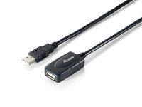 P-133311 | Equip 133311 - 15 m - USB A - USB A - USB 2.0 - Männlich/Weiblich - Schwarz | 133311 | Zubehör