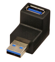 P-71260 | Lindy USB 3.0 90 Degree Down Type A Male to A...