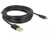 Delock 83669 - 4 m - USB A - USB C - USB 2.0 - 480 Mbit/s - Schwarz
