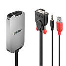 GRATISVERSAND | P-38296 | Lindy VGA to DisplayPort 1.2 Converter - DisplayPort-Adapter - HD-15 (VGA), Stereo Mini-Klinkenstecker, 4-poliger Mini-USB Typ A (M) bis DisplayPort (W) | HAN: 38296 | Kabel / Adapter | EAN: 4002888382960