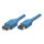 Techly USB3.0 Verlängerungskabel Stecker Typ A - Buchse Typ A, Blau 3 m