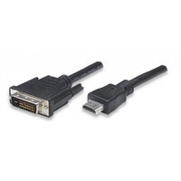 Techly HDMI zu DVI-D Anschlusskabel, schwarz, 1 m