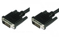 Techly DVI-D Dual-Link Anschlusskabel Stecker/Stecker, schwarz, 1,8 m