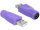 Delock 65461 - USB-A - PS/2 - Violett