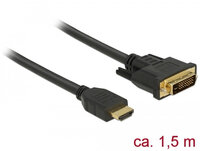 P-85653 | Delock 85653 - 1,5 m - HDMI Typ A (Standard) - DVI - Männlich - Männlich - Gerade | 85653 | Zubehör