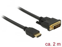 P-85654 | Delock 85654 - 2 m - HDMI Typ A (Standard) - DVI - Männlich - Männlich - Gerade | 85654 | Zubehör
