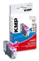KMP C75 - Tinte auf Pigmentbasis - magenta - Canon Pixma IP 3600 Canon Pixma IP 4600 Canon Pixma IP 4600 X Canon Pixma IP 4700 Canon Pixma... - 1 Stück(e) - Tintenstrahldrucker - Box