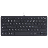 R-Go Compact Tastatur - QWERTY (US) - schwarz - kabelgebunden - Mini - Verkabelt - USB - QWERTY - Schwarz