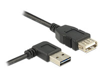 P-83551 | Delock 1m - USB 2.0-A - USB 2.0-A - 1 m - USB A - USB A - USB 2.0 - Männlich/Weiblich - Schwarz | 83551 | Zubehör