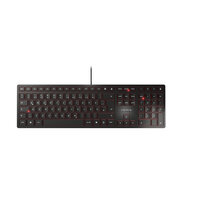 P-JK-1600DE-2 | Cherry KC 6000 SLIM Kabelgebundene Tastatur - Schwarz - USB (QWERTZ - DE) - Volle Größe (100%) - Kabelgebunden - USB - QWERTZ - Schwarz | JK-1600DE-2 | PC Komponenten
