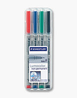 STAEDTLER Universalstift Lumocolor non-permanent F 4er Box - 1 Stück(e) - Schwarz - Blau - Grün - Rot - Grau - Polypropylen (PP) - 0,6 mm