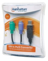 P-179027 | IC Intracom Dual PS/2 auf USB Konverter - Zum Anschluss von zwei PS/2 Geräten an einem USB-Port - USB A - 2x PS/2 - 0,15 m - Schwarz | Herst. Nr. 179027 | Kabel / Adapter | EAN: 766623179027 |Gratisversand | Versandkostenfrei in Österrreich