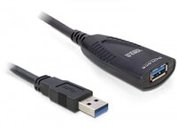 Delock USB 3.0 5m - 5 m - USB 3.2 Gen 1 (3.1 Gen 1) - Männlich/Weiblich - Schwarz