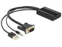 Delock 62597 - 0,25 m - HDMI Typ A (Standard) - VGA...