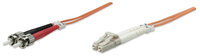 Intellinet Glasfaser LWL-Anschlusskabel - Duplex - Multimode - LC/ST - 62,5/125 µm - OM1 - 2 m - orange - 2 m - OM1 - LC - ST - Männlich/Männlich - Orange