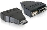Delock Power Over ESATA adapter - Power Over eSATA-Adapter - USB Typ A, 4-polig, 7-Pin SATA extern (W)