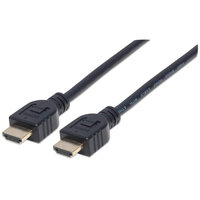 Manhattan High Speed HDMI-Kabel mit Ethernet-Kanal - CL3-zertifiziert für Wandinstallationen - HEC - ARC - 3D - 4K@60Hz - CL3 - HDMI-Stecker auf HDMI-Stecker - geschirmt - schwarz - 1 m - 1 m - HDMI Typ A (Standard) - HDMI Typ A (Standard) - 3D - 18 Gbit/