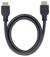 Manhattan High Speed HDMI-Kabel mit Ethernet-Kanal - CL3-zertifiziert für Wandinstallationen - HEC - ARC - 3D - 4K@60Hz - CL3 - HDMI-Stecker auf HDMI-Stecker - geschirmt - schwarz - 1 m - 1 m - HDMI Typ A (Standard) - HDMI Typ A (Standard) - 3D - 18 Gbit/