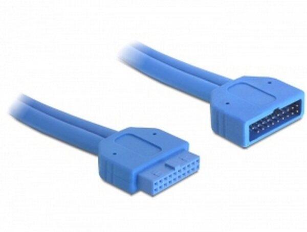 Delock 82943 - 0,45 m - USB 3.2 Gen 1 (3.1 Gen 1) - Männlich/Weiblich - 5000 Mbit/s - Blau