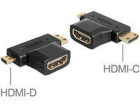 Delock 65446 - HDMI-C / HDMI-D - HDMI-A - Schwarz